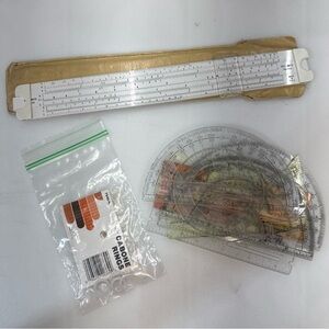 Misc. Craft Measuring Tools Lot + 5/3” Cabone Rings Art Knitting Crochet